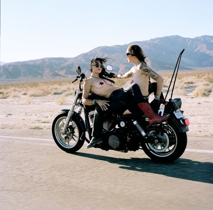 Girls on a motorcycle in Asuncion