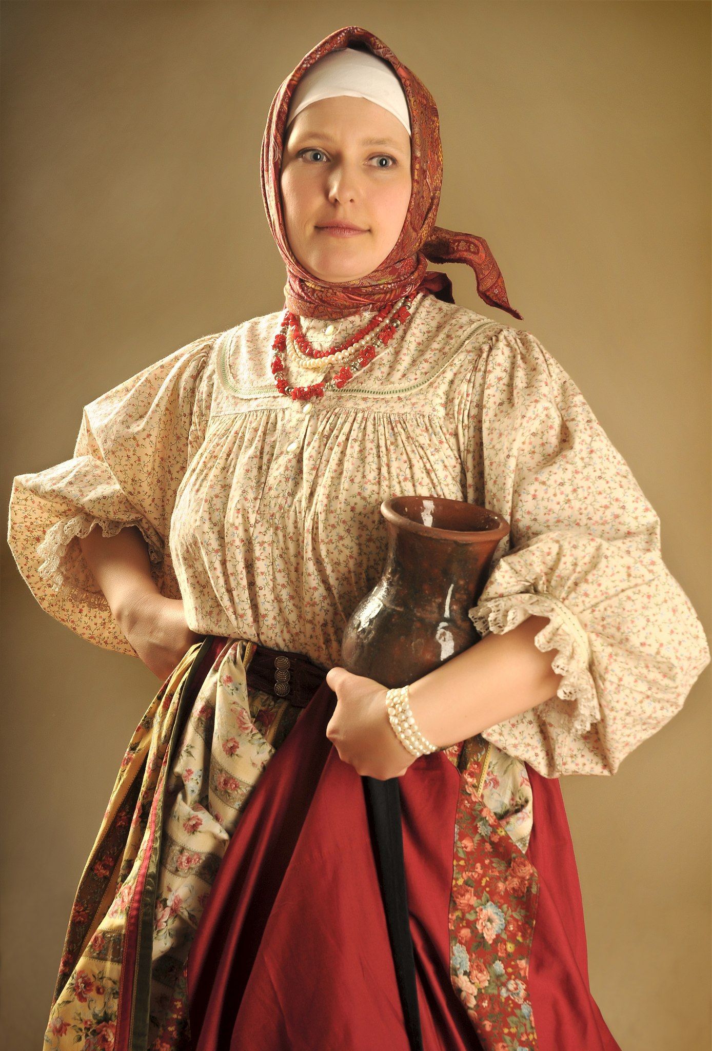 Girls in Slavic costumes in Asuncion